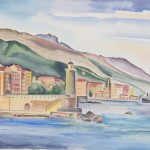 Bastia - Korsika, 1929, Aquarell, 63 x 48 cm