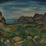 Südliche Küstenlandschaft, 1936, Öl auf Leinwand, 73 x 60 cm