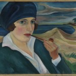 Freundin an der Kurischen Nehrung, 1924, Öl auf Malpappe, 45 x 54,5 cm