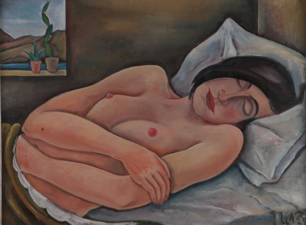 Schlafende am Morgen, 1929, Öl auf Leinwand, 64 x 49 cm