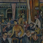 Romanisches Café, 1932, Öl auf Karton, 44 x 59,5 cm