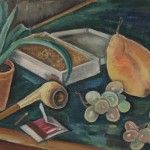 Stilleben mit Pfeife, 1934, Öl auf Leinen, 39 x 28 cm