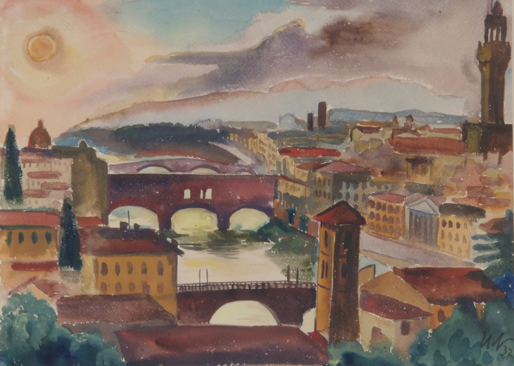 Florenz, 1937, Aquarell, 66 x 48,5 cm