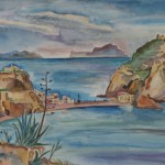 Sant' Angelo und Capri, 1936, Aquarell, 67 x 49 cm