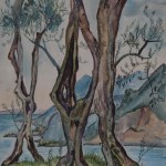 Oliven am Gardasee, 1939, Aquarell, 50 x 70 cm